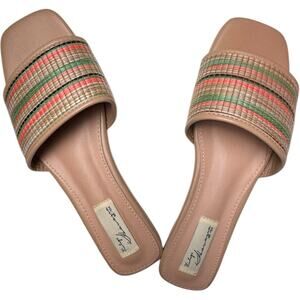 Vintage Havana Finley Low Heel Basket Weave Multi-color sandals Sz 9